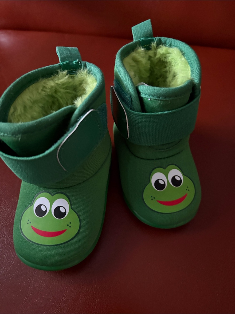 Western Chief Green Frog Infant Rain Boots with Plush Lining